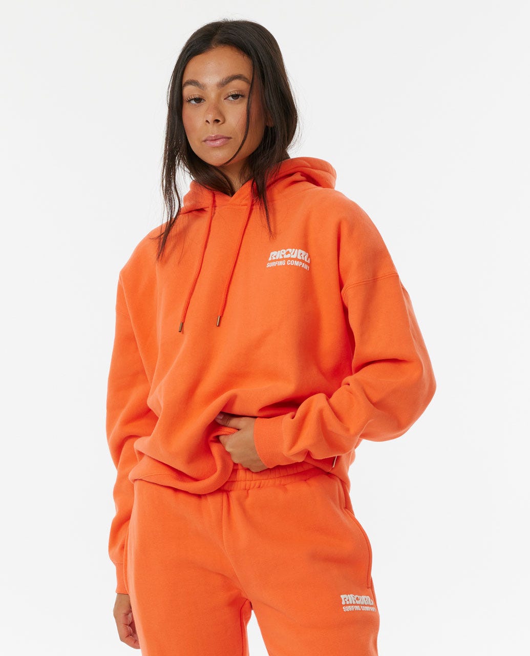 Rip Curl Surf Puff Heritage Hood Bright Orange