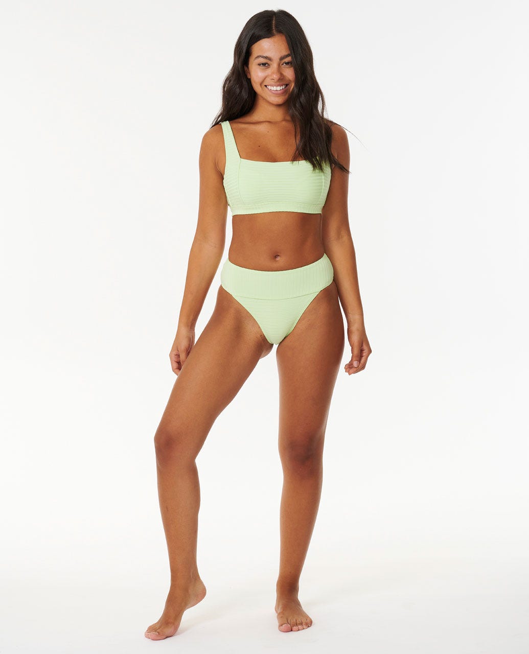 Premium Surf High Waist Cheeky Coverage Bikini Bottoms