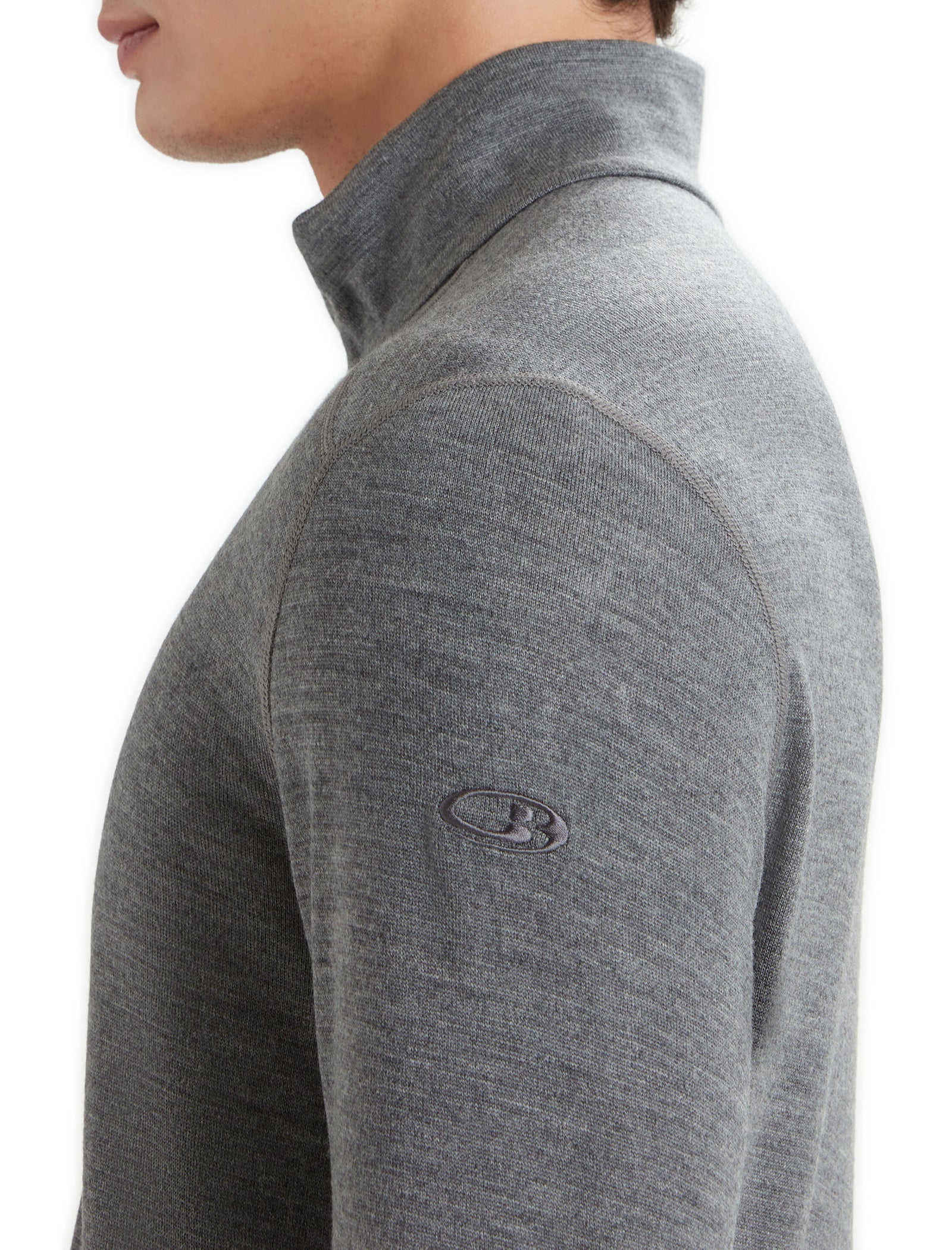 Icebreaker Men's Merino 260 Tech Long Sleeve Half Zip Thermal Top Gritstone Heather