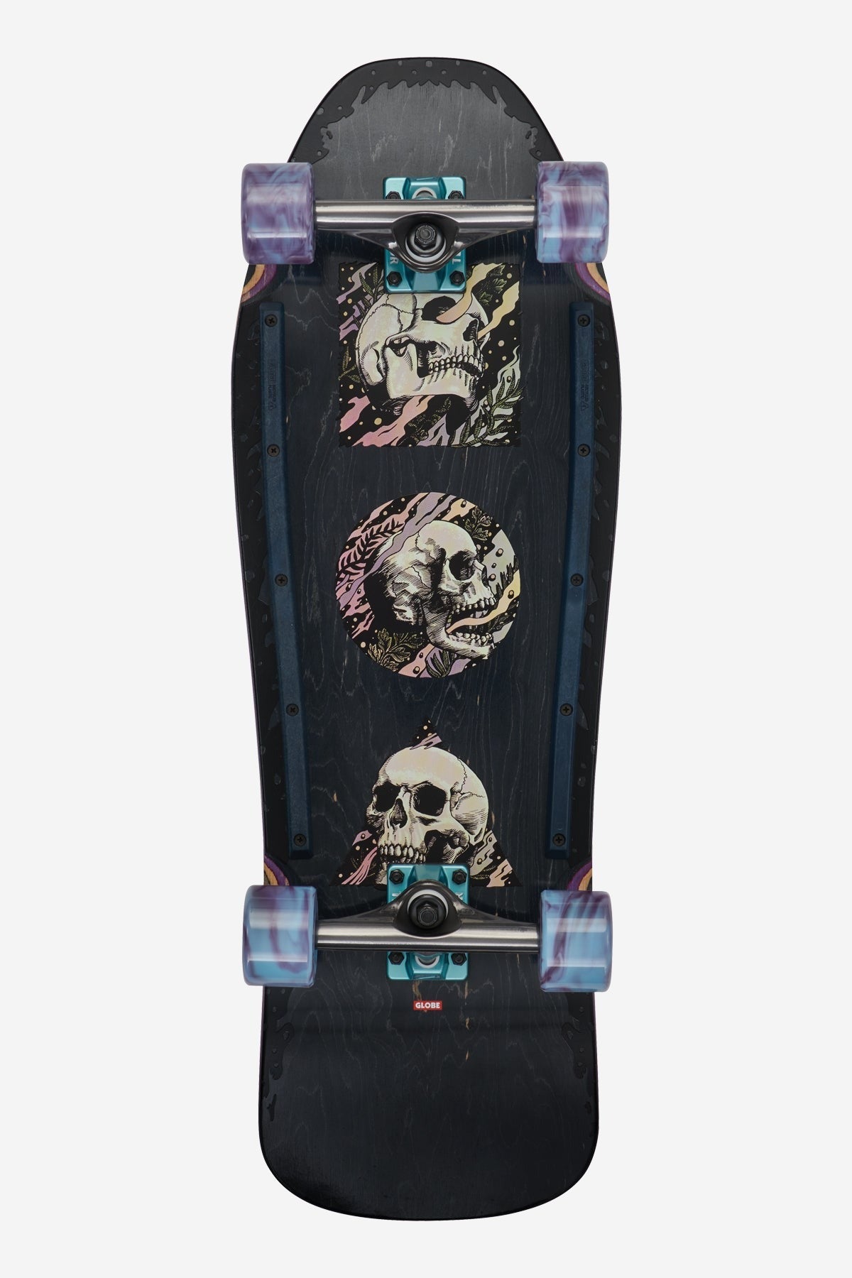 Phantom 31" Cruiser Skateboard - Black Maple/Skull Stack