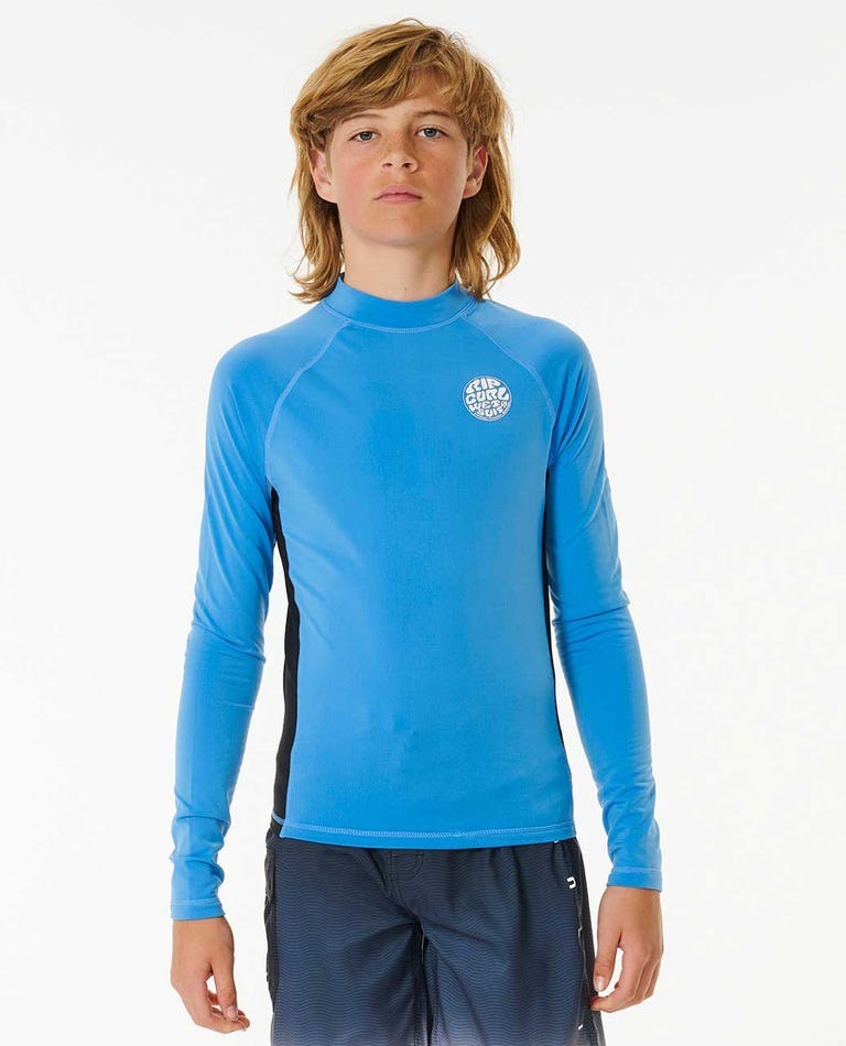 Icons UV Brushed Long Sleeve Rash Vest - Boys (8-16 years)