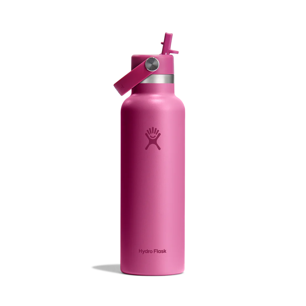 Hydration 21oz Standard Mouth Flex Straw Cap Insulated Water Bottle