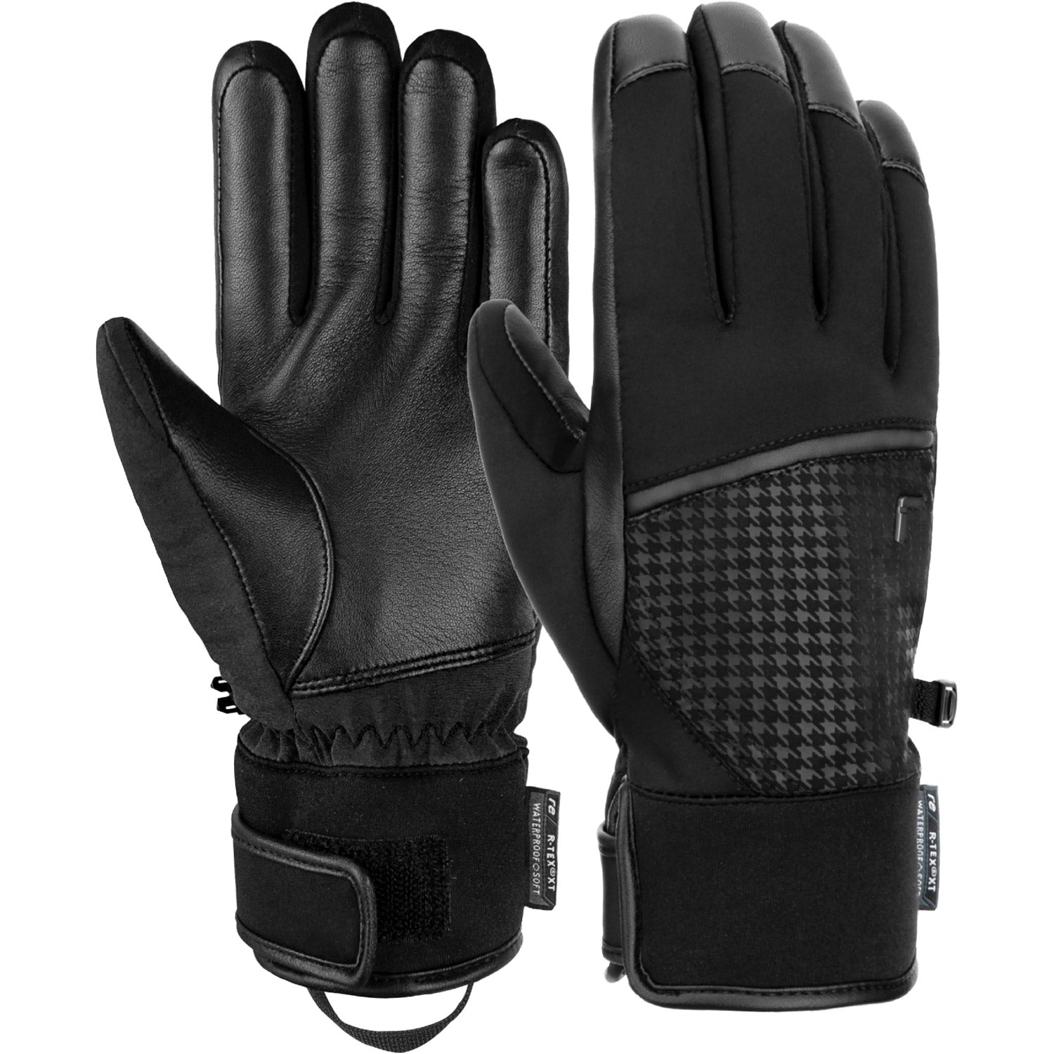 Reusch Mara R-Tex XT Ladies Ski Glove Black/Pied De Poule