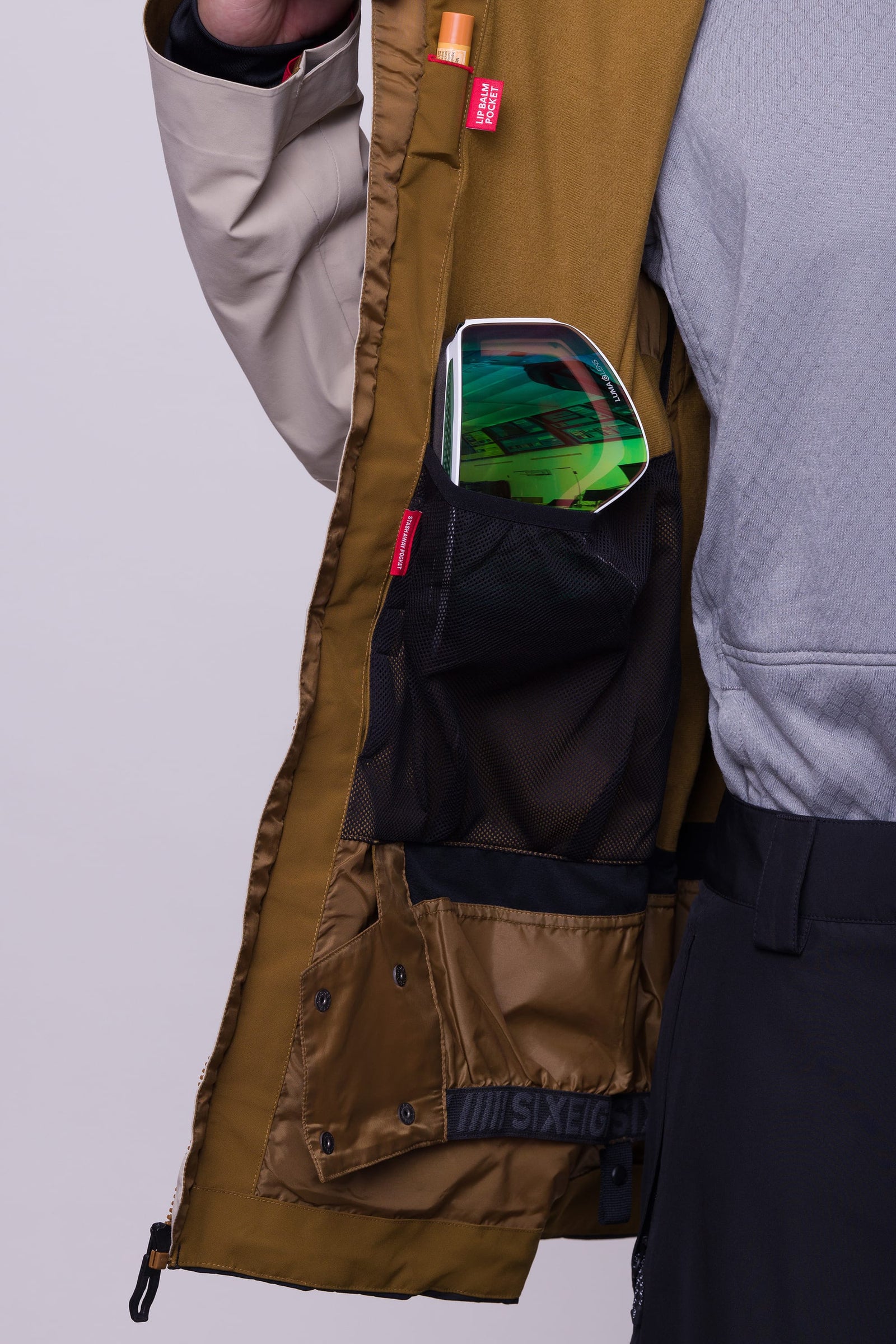 686 Mens Gore-Tex GT Shell Jacket Putty Colourblock