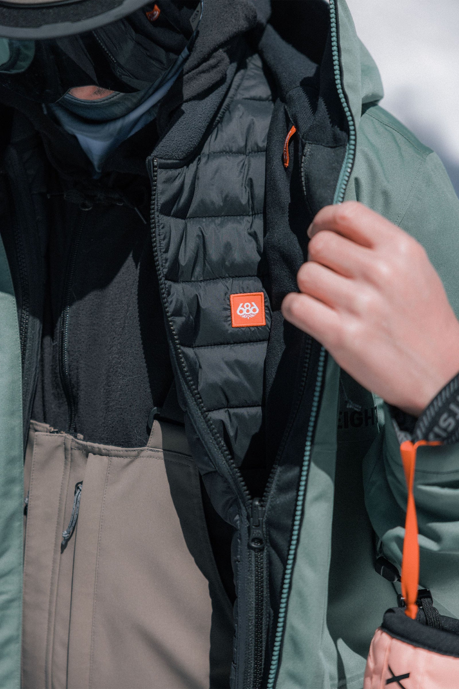 686 Mens Smarty 3-in-1 Form Jacket Cyprus Green Colourblock