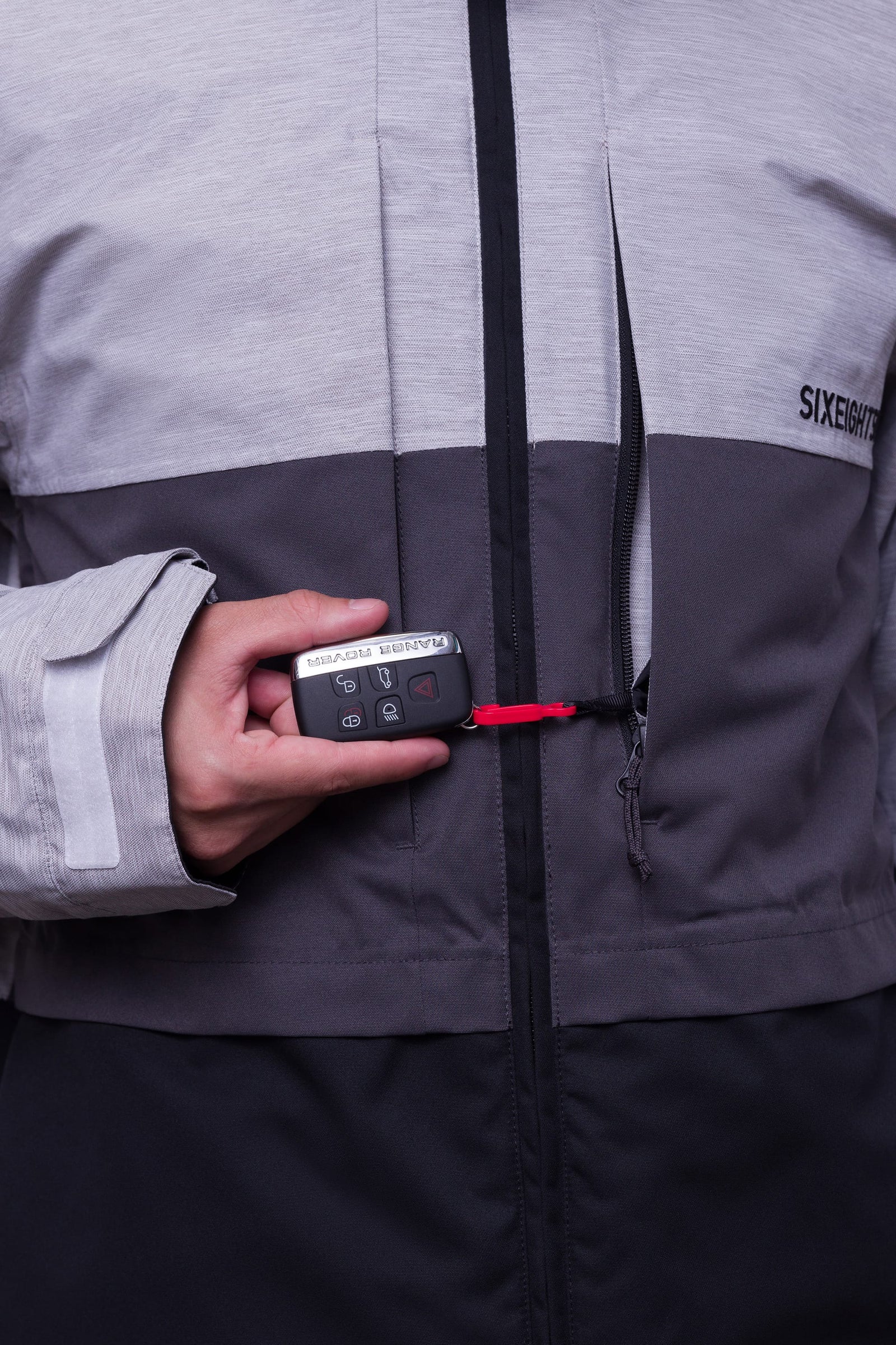 686 Mens Smarty 3-in-1 Form Jacket White Heather Colourblock