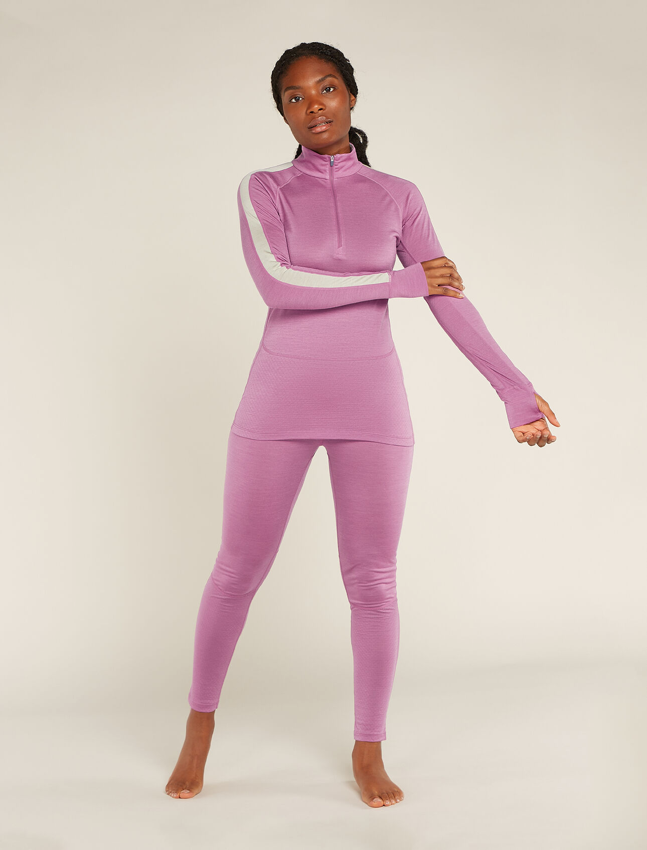 Women's Merino Blend 125 ZoneKnit™ Long Sleeve Half Zip Thermal Top