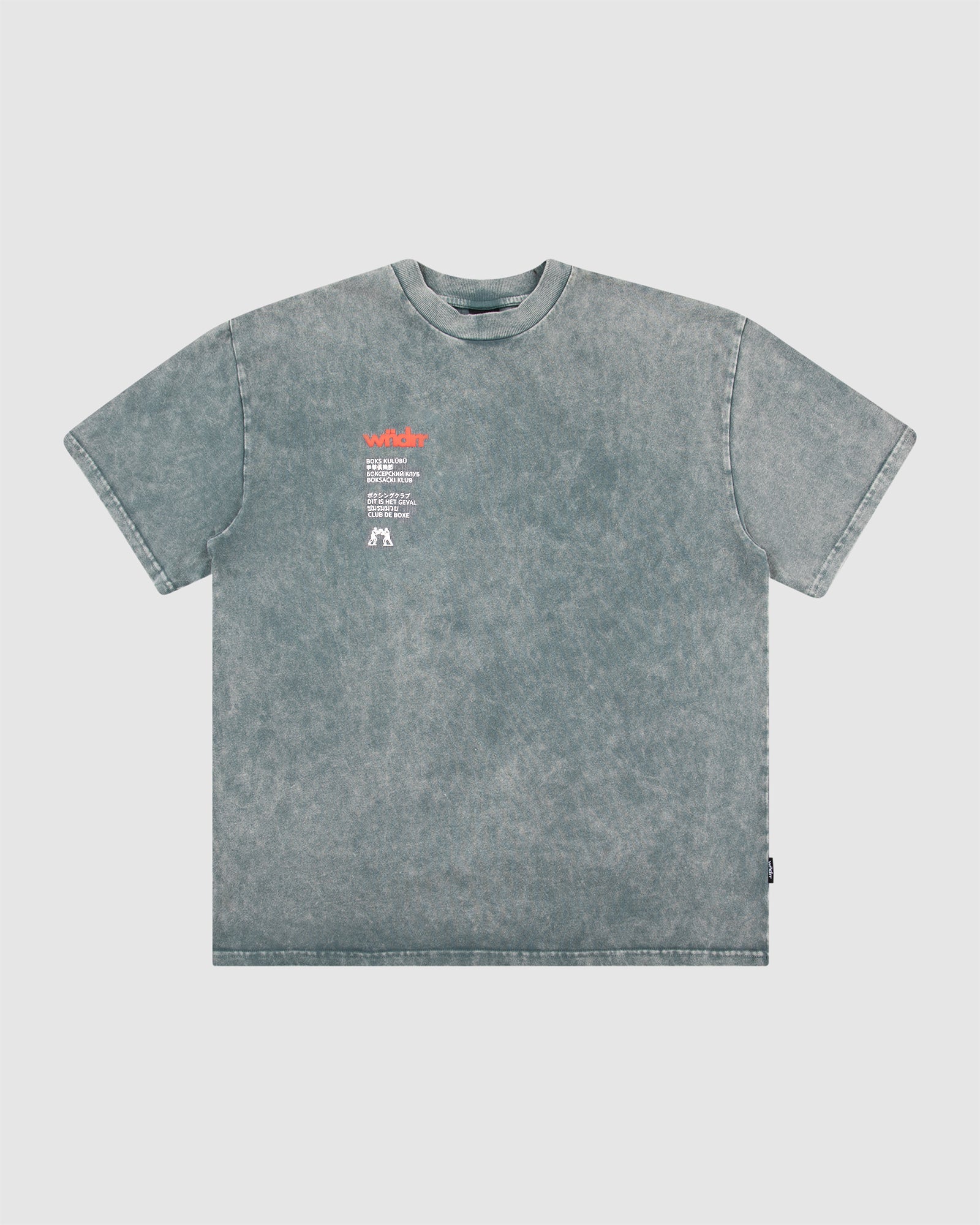 CLUB DE BOXE HEAVY WEIGHT TEE - WASHED GREY
