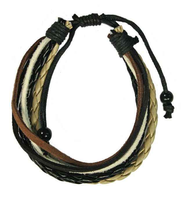 Multi Strand Naturals Leather Bracelet