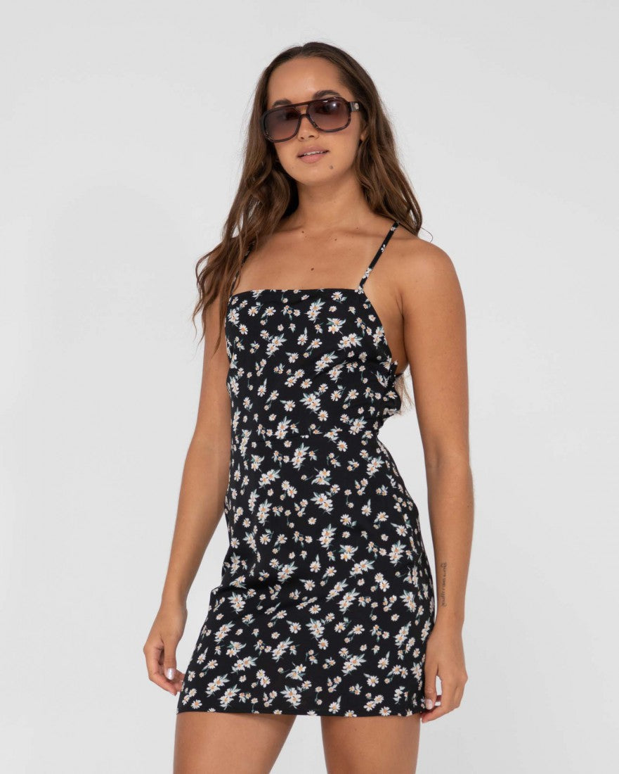 Marley Floral Printed Open Back Mini Dress