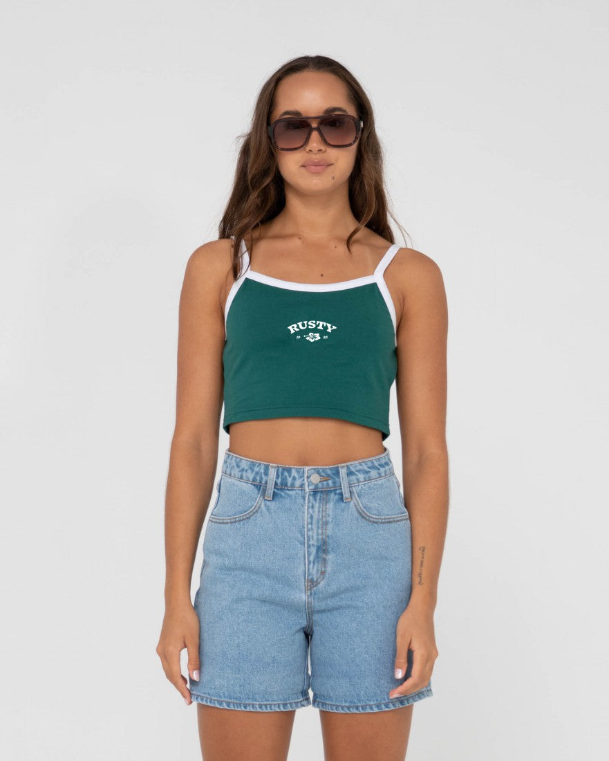 Thriving Graphic Crop Tank Top