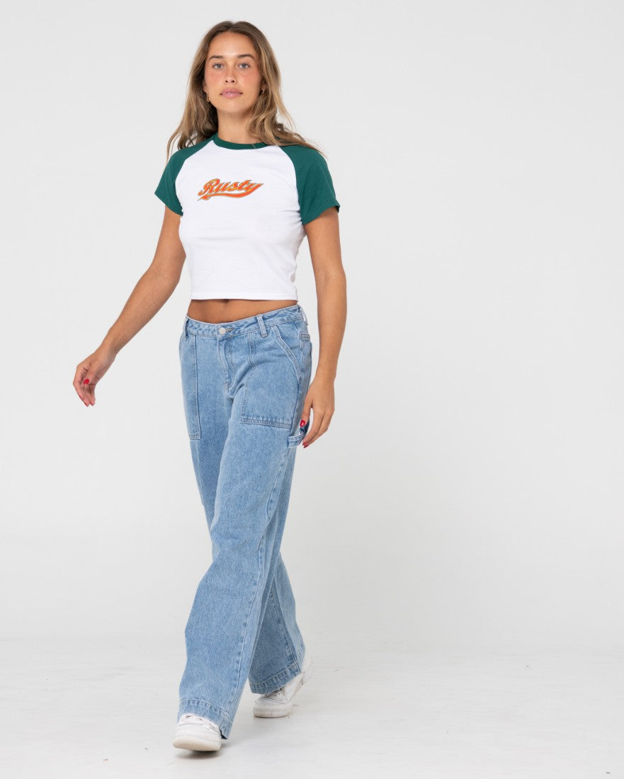 Norty Contrast Short Sleeve Graphic Baby Tee