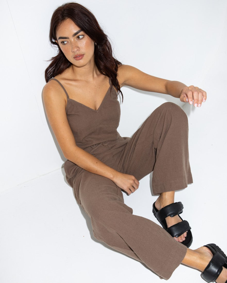 Carolina High Waisted Relaxed Fit Linen Pant
