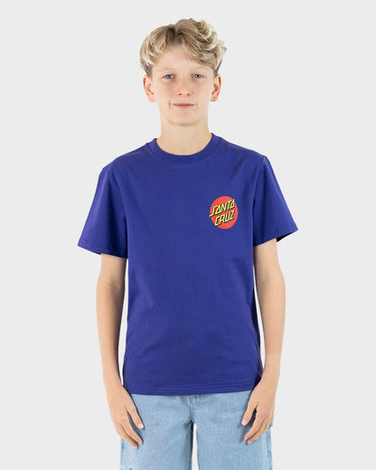 Classic Dot Chest Boys T-Shirt Purple
