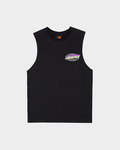 Global Flame Dot Boys Muscle T-shirt Black