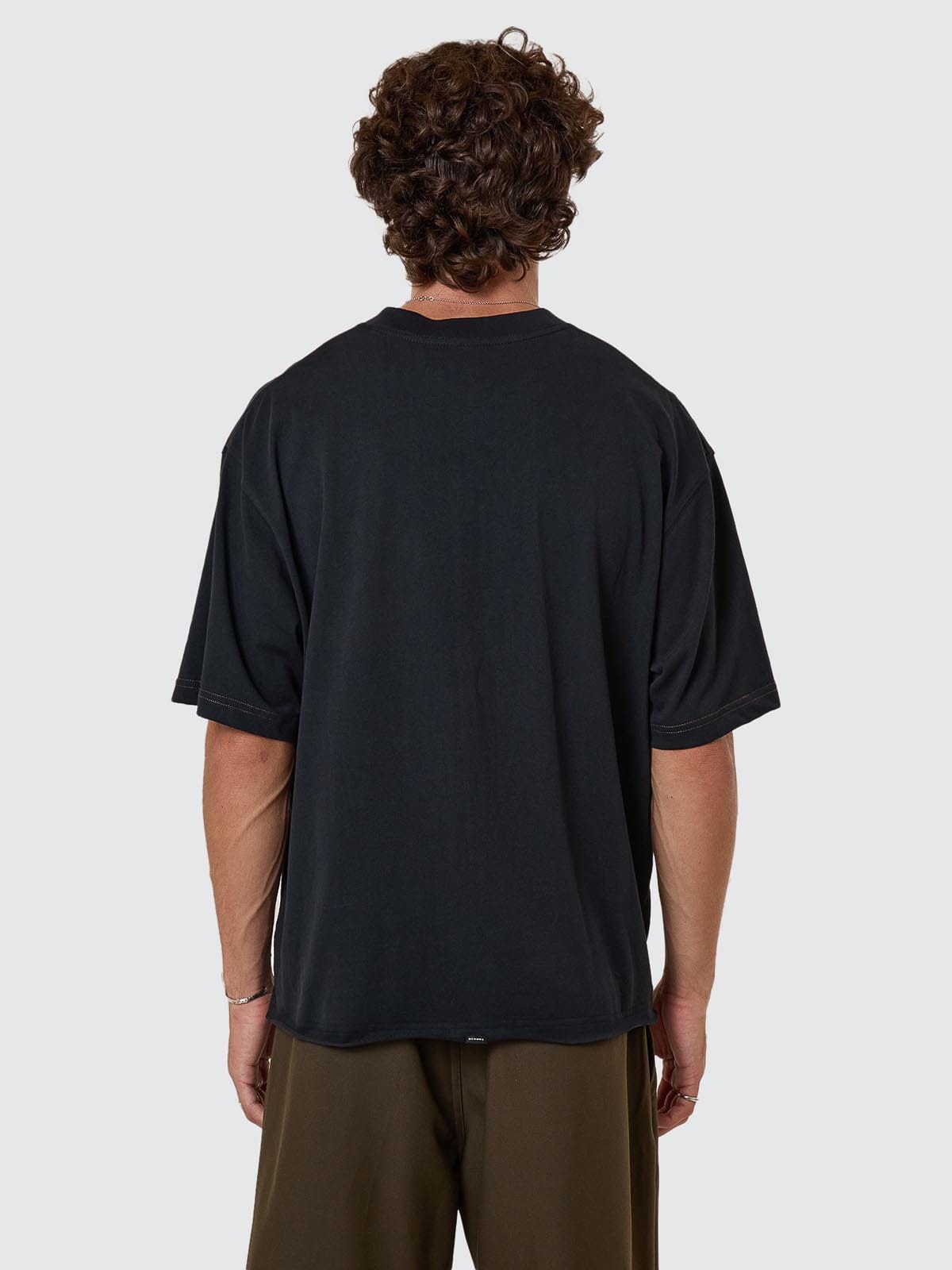 Metamorphic Daze Box Fit Oversize Cropped Raw Hem Tee