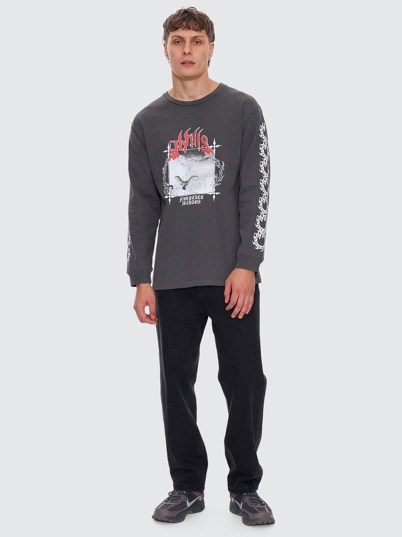 Peaceful Chaos Oversize Fit Long Sleeve Tee