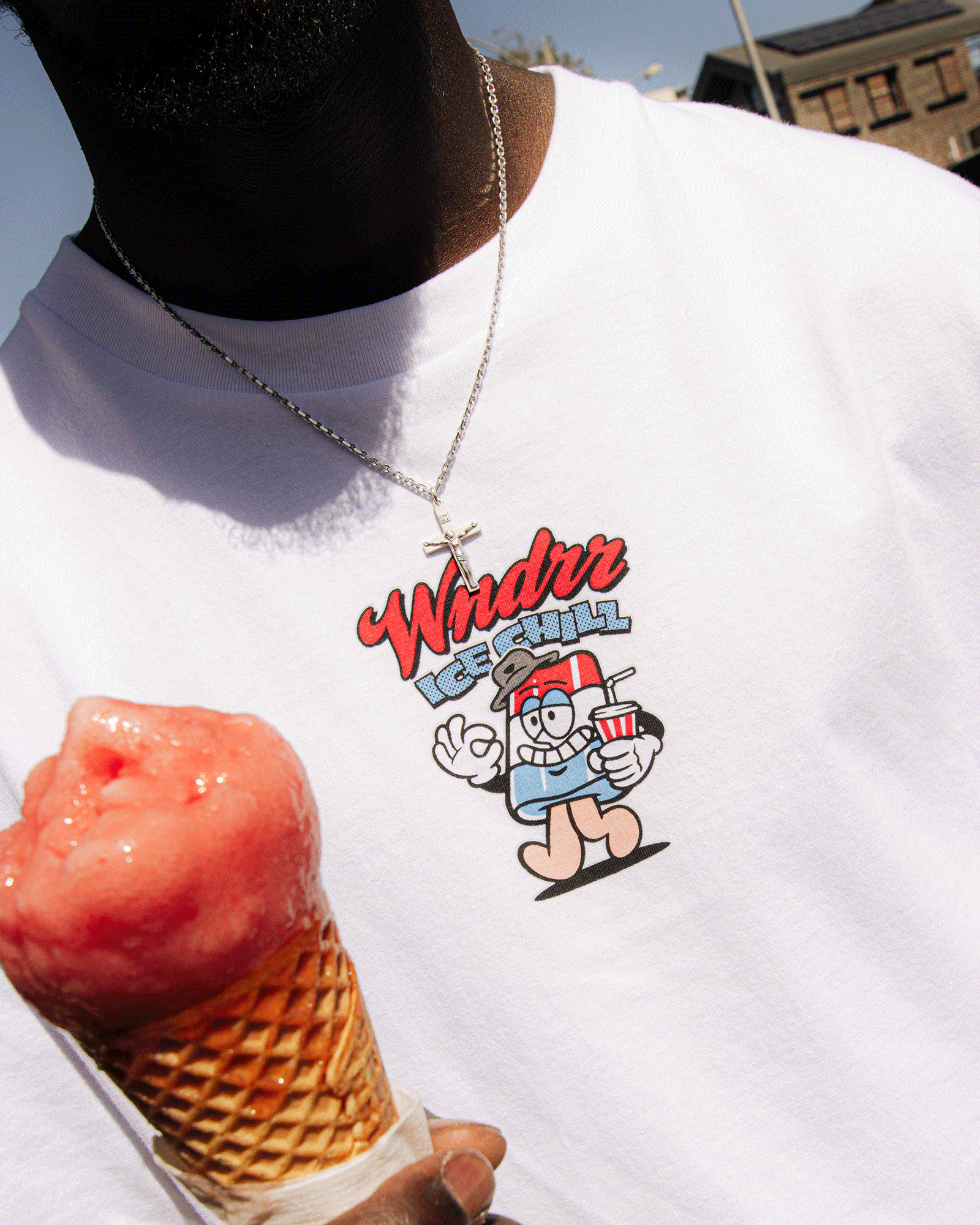 ICE POP BOX FIT TEE - WHITE