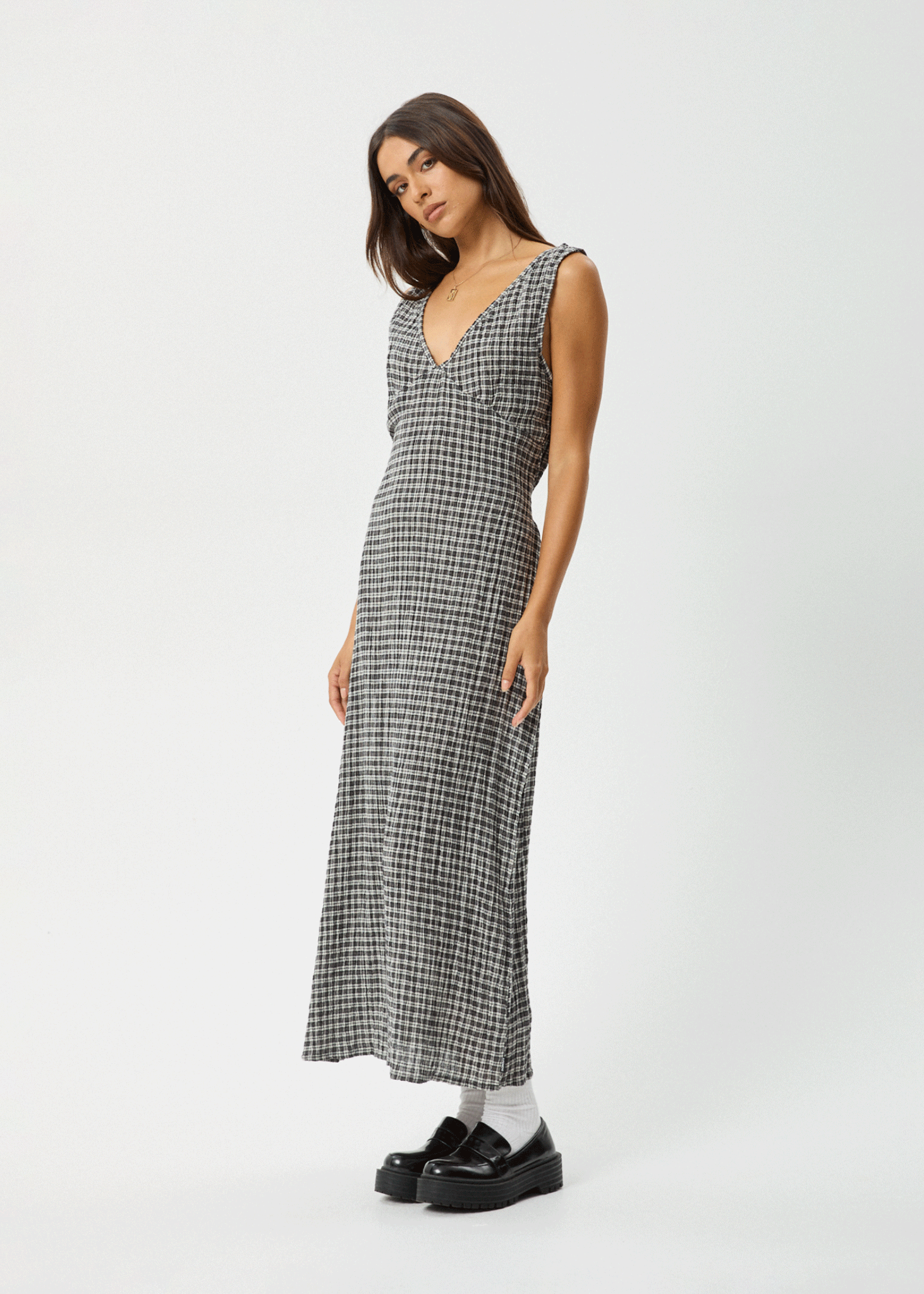 Seersucker Maxi Dress