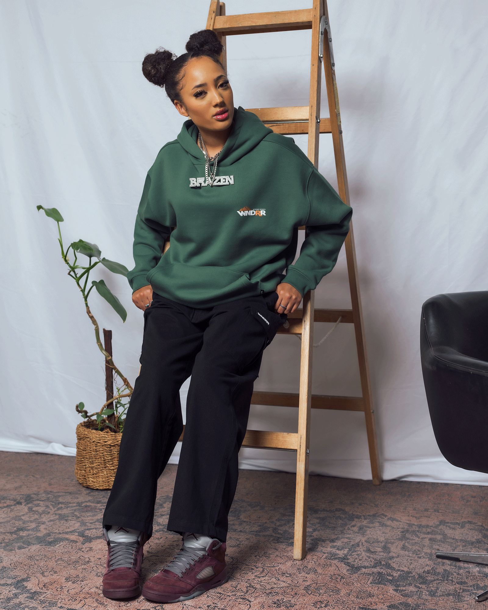 RANGES HOOD SWEAT - DARK GREEN