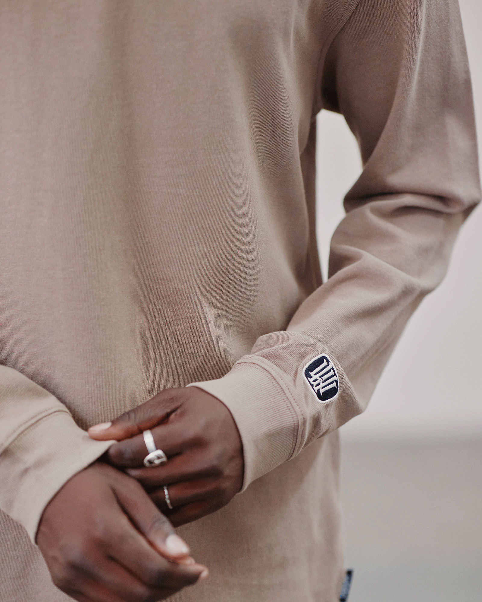 Faded French Terry Tee - Taupe