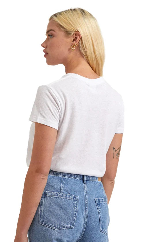 Afends Hemp Basics Ladies Tee White