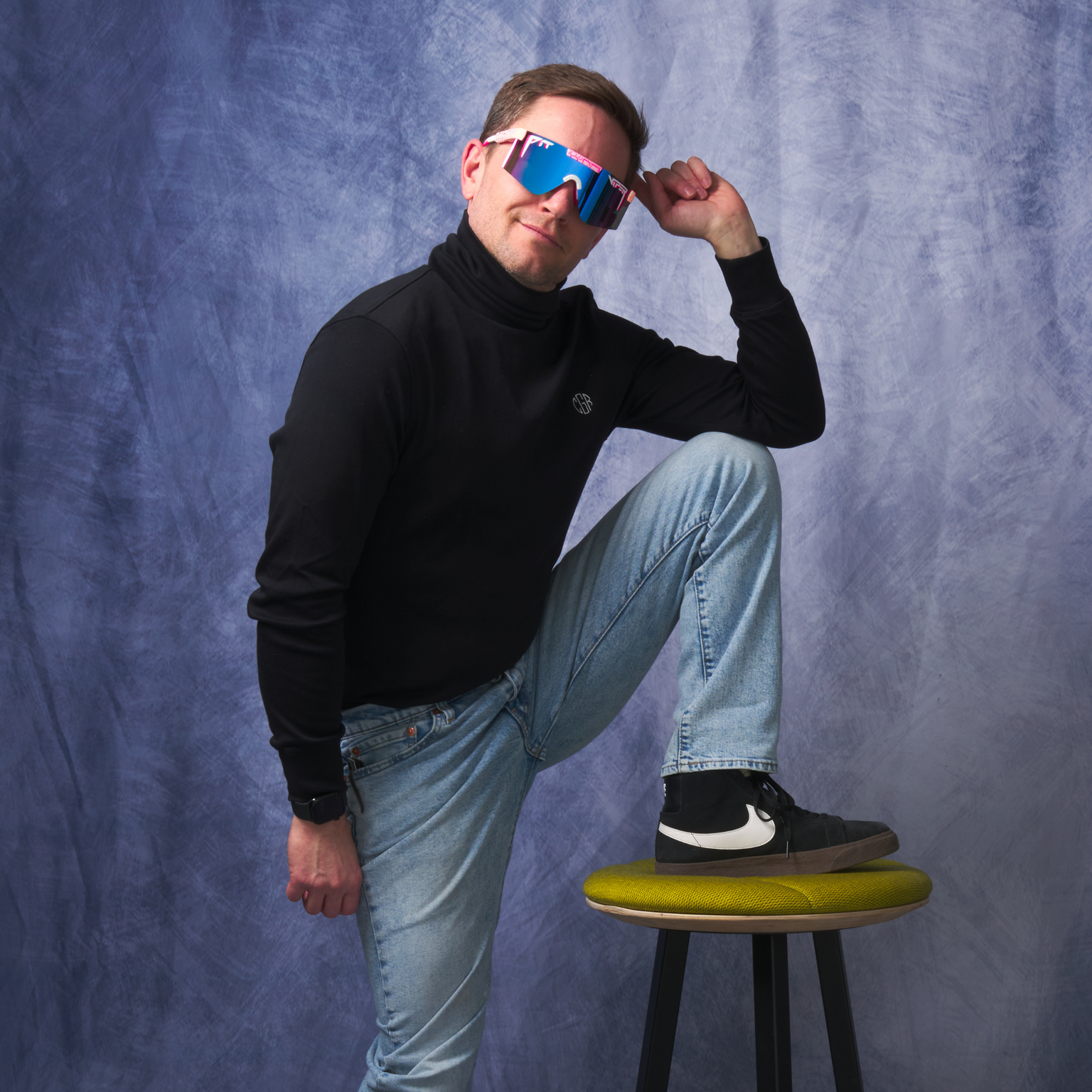 The Aftershock Original 2.0 Sunglasses - Wide HDPV Polarized Blue Purple