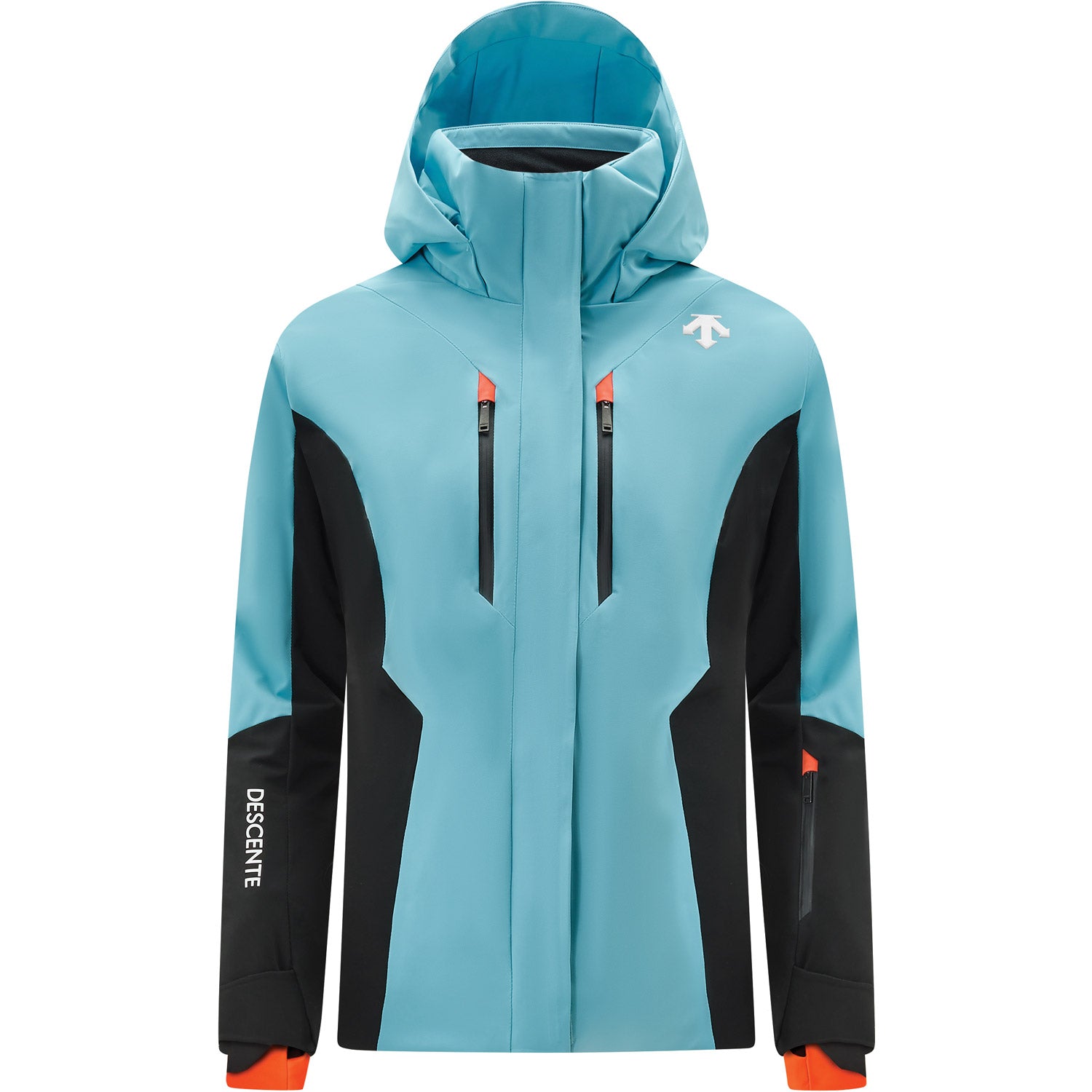 Descente Angular Line Jacket Echo Blue Black Mandarin Orange 2025