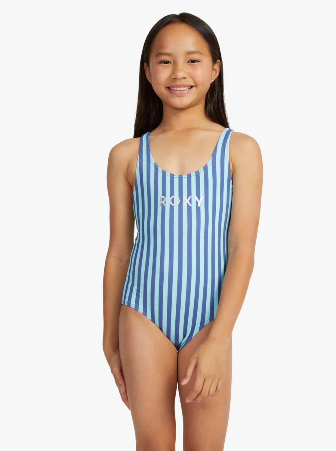 Girls 6-16 Serenity Stripe Cross Back One-Piece Swimsuit