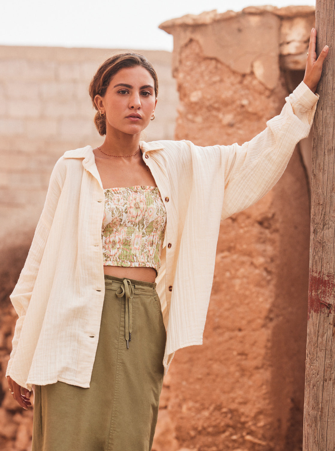 Womens Morning Time Long Sleeves Shirt