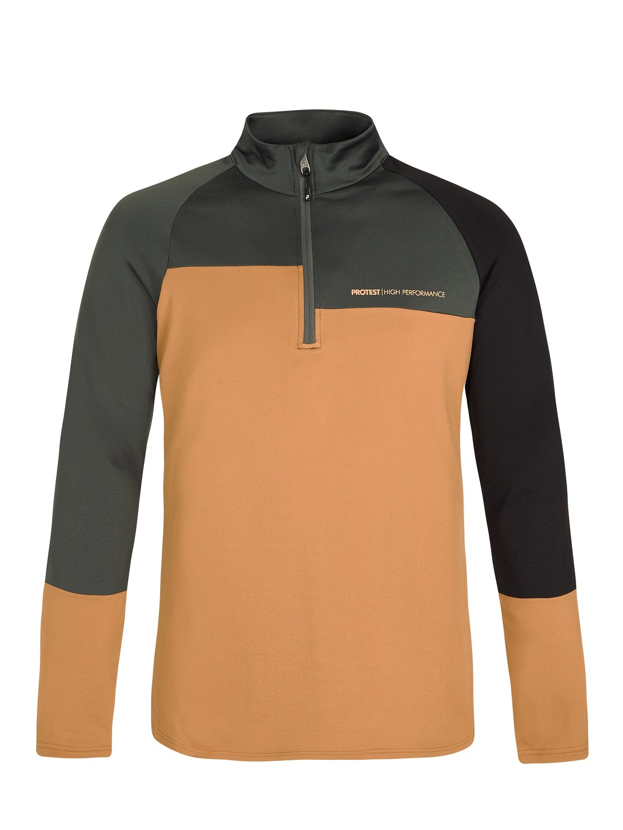 Protest Holdme 1/4 Zip Top Skivvy Fudgecamel