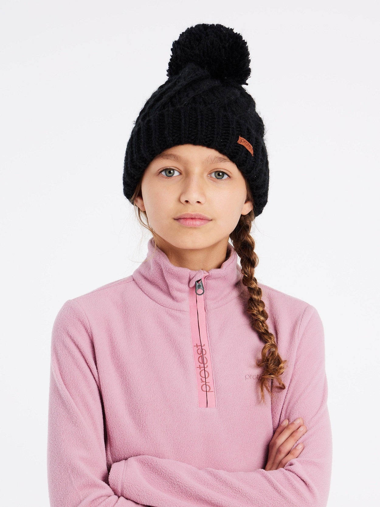 Protest Mutey Jr 1/4 Zip Skivvy Cameo Pink