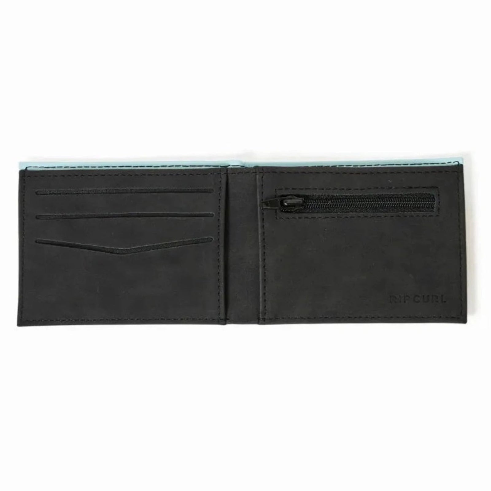 Ripcurl Combo PU Slim Wallet Black Grey Aqua