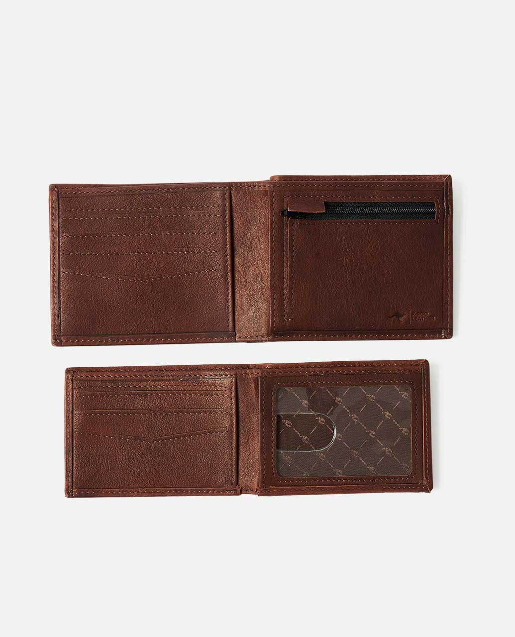 Rip Curl K-Roo RFID 2 In 1 Leather Wallet Brown