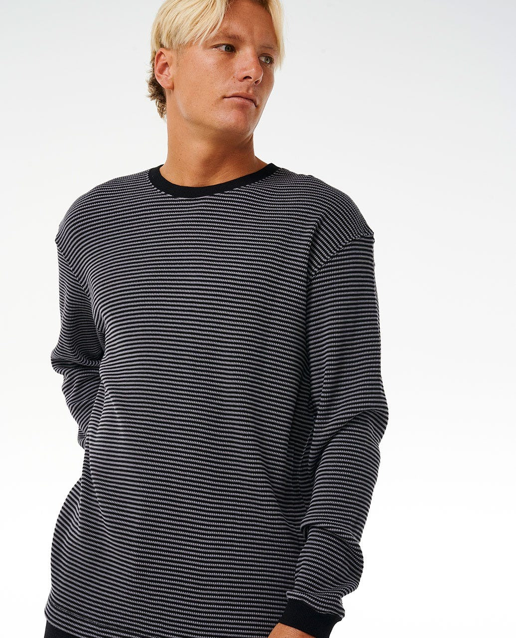 Rip Curl Quality Surf Products Long Sleeve Tee Washed Black