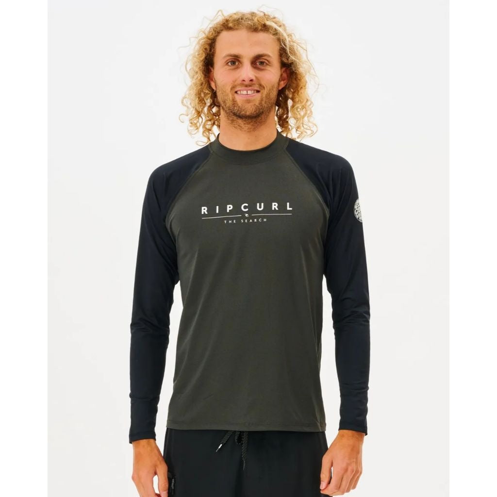 Ripcurl Shockwaves Long Sleeve Rashie Black Marle