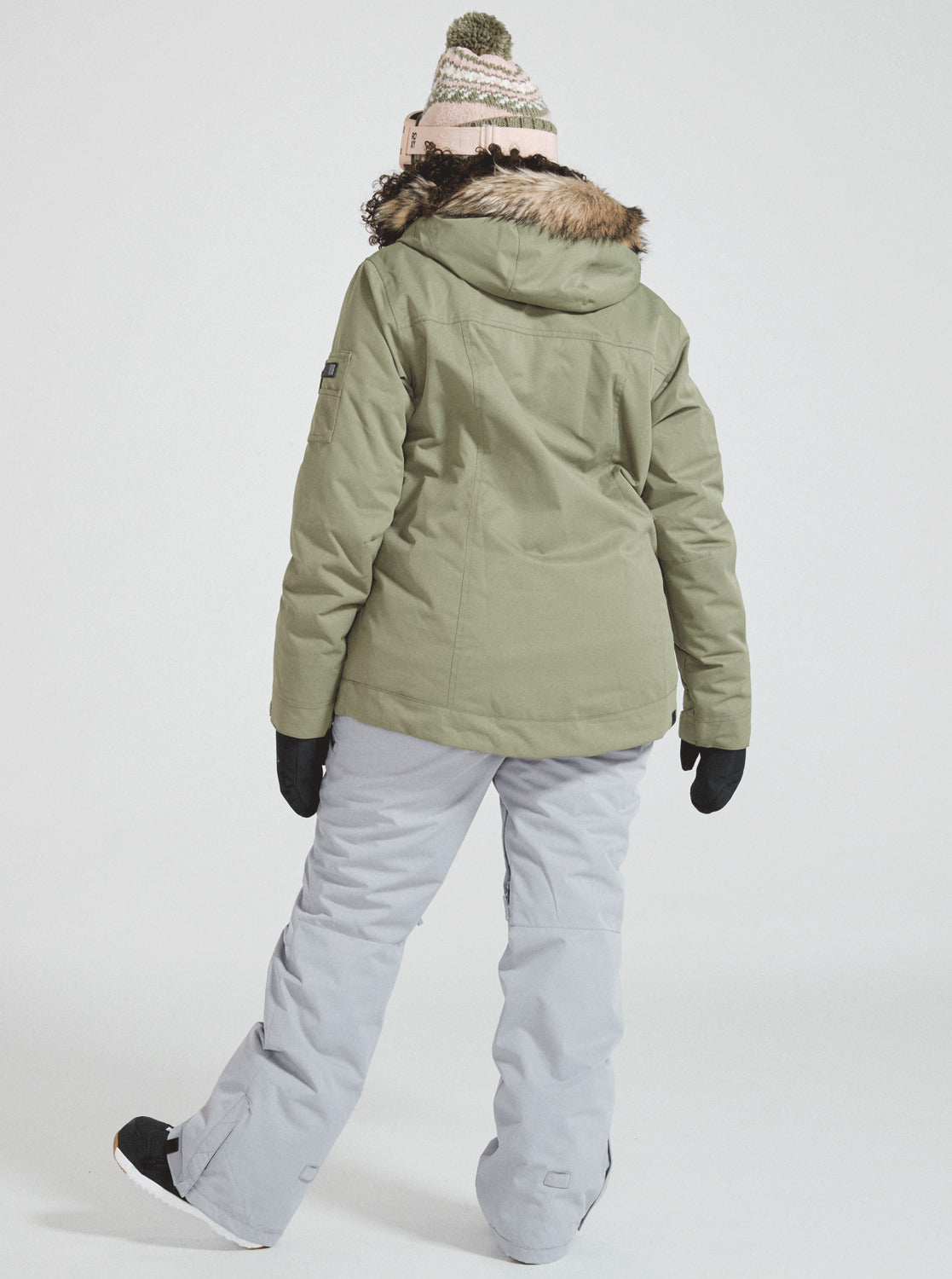 Roxy Womens Meade Insulated Snow Jacket Deep Lichen Green