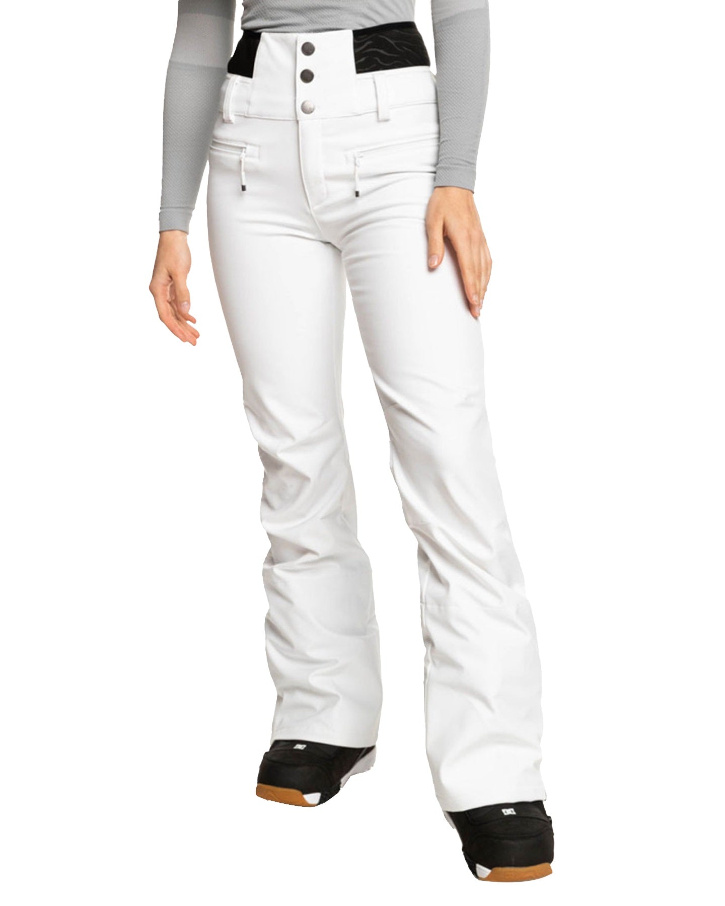 Roxy Womens Rising High Technical Snow Pants Bright White