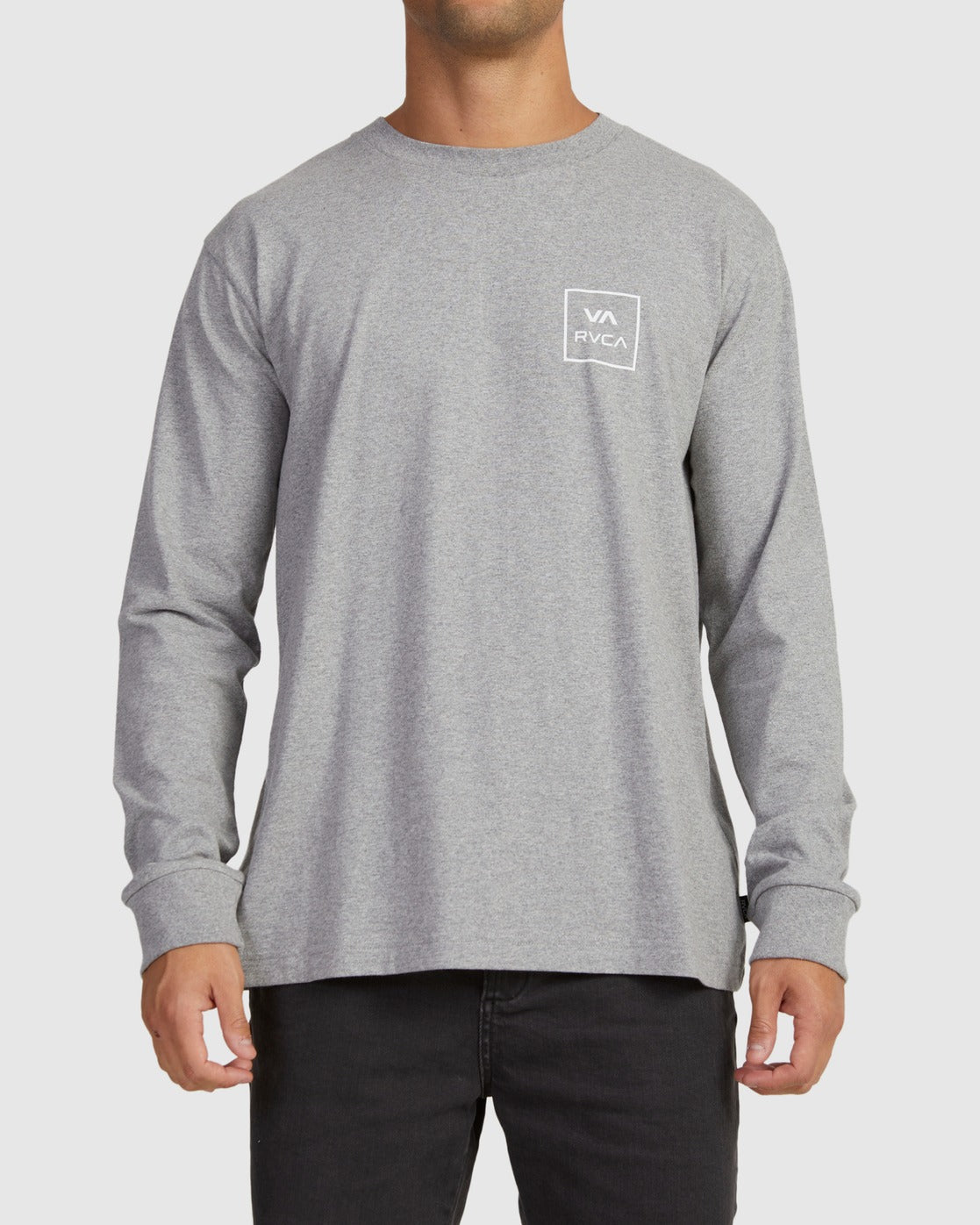 RVCA VA All The Ways Long Sleeve Tee Grey Marle