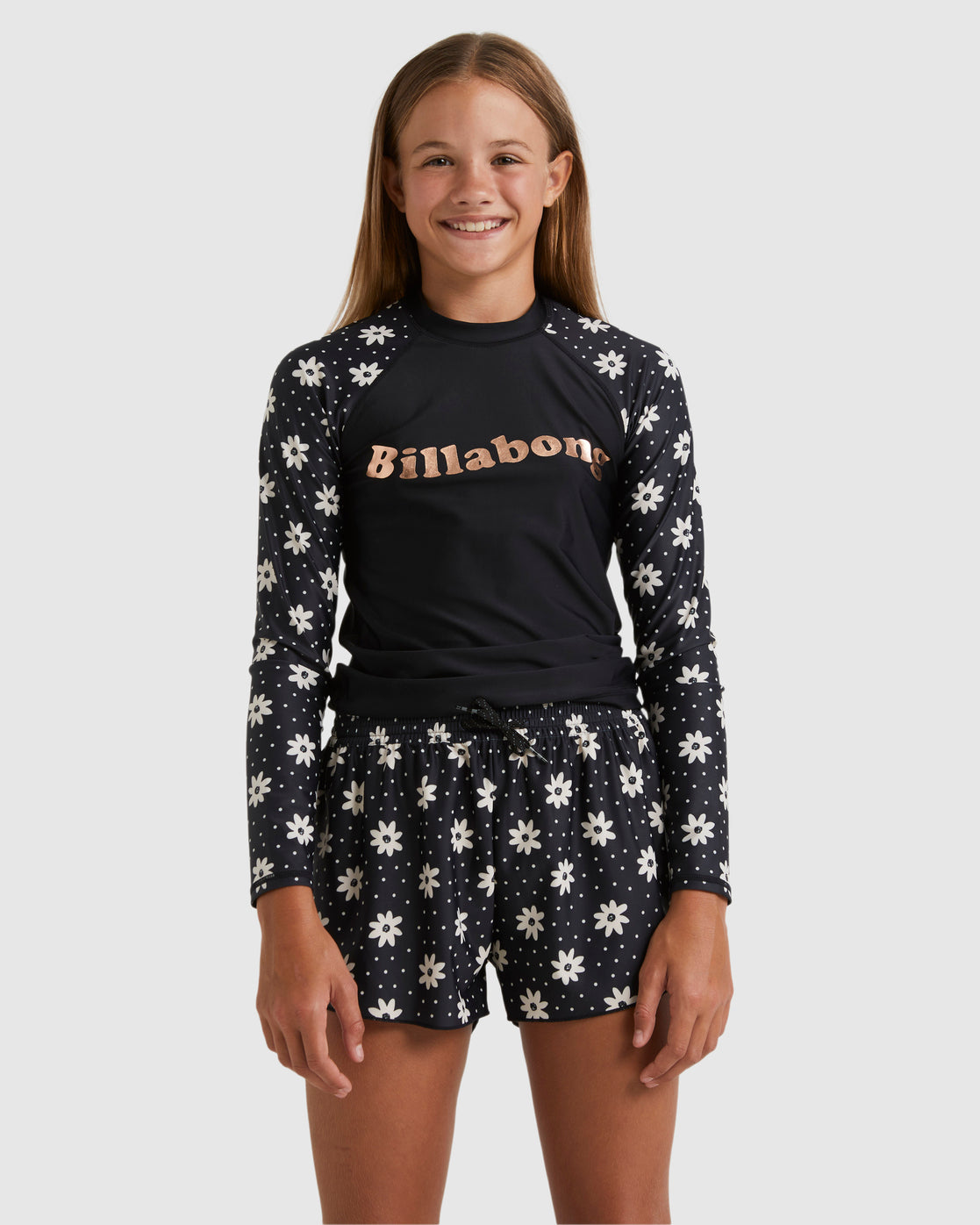 Girls 6-14 Flowers In The Sky Swim Shorts