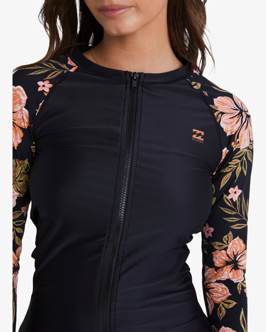Hooked On Tropics Long Sleeve Zip Rash Vest
