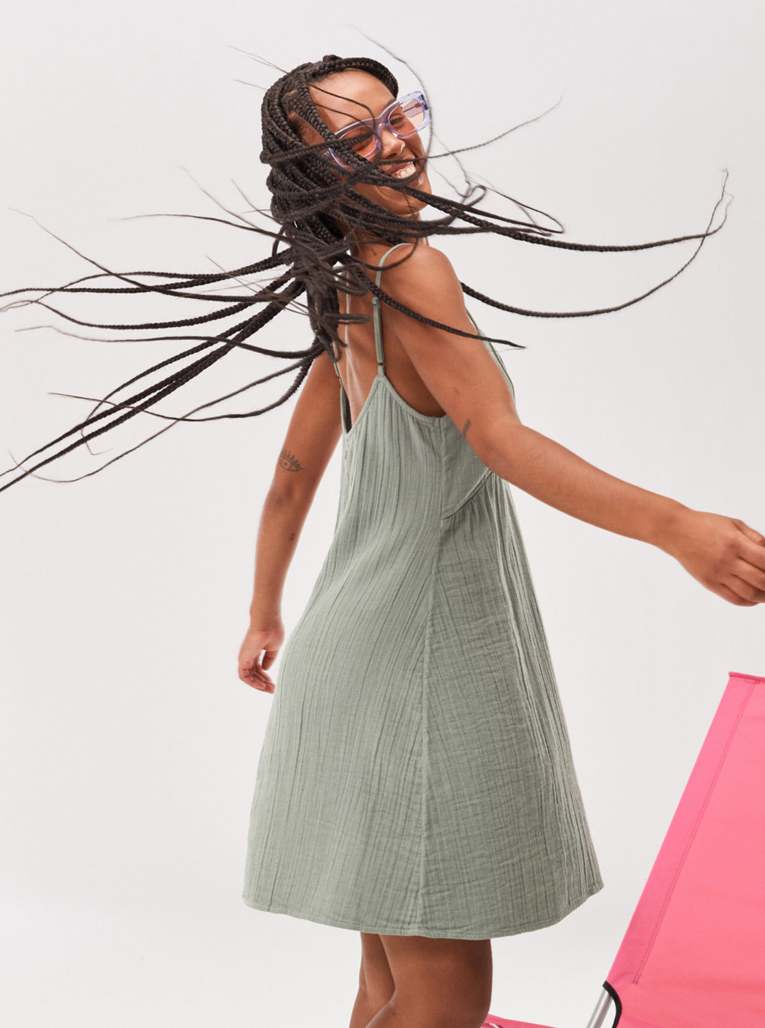 Womens Santorini Mini Slip Dress