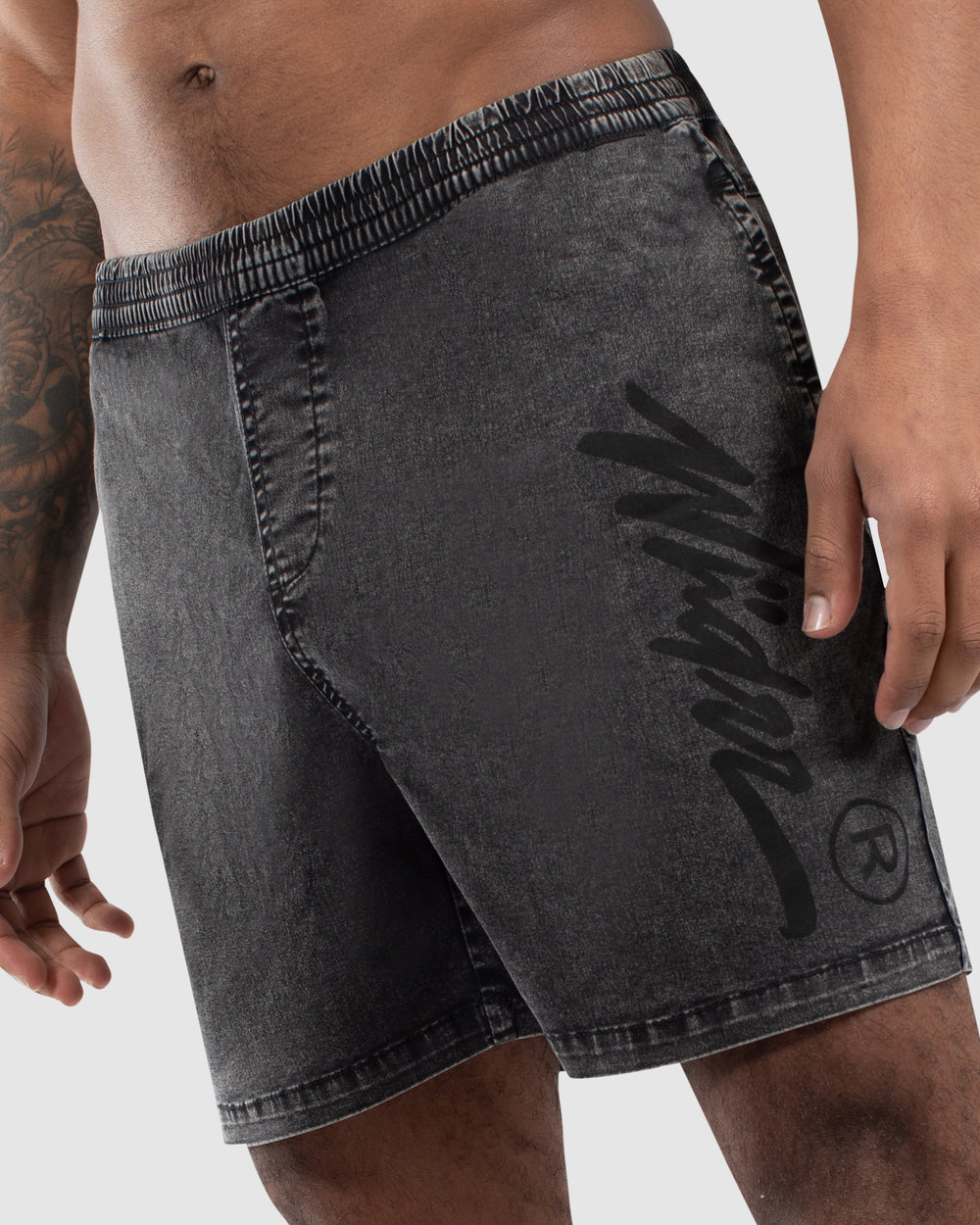 WNDRR Offend Beach Short Washed Black