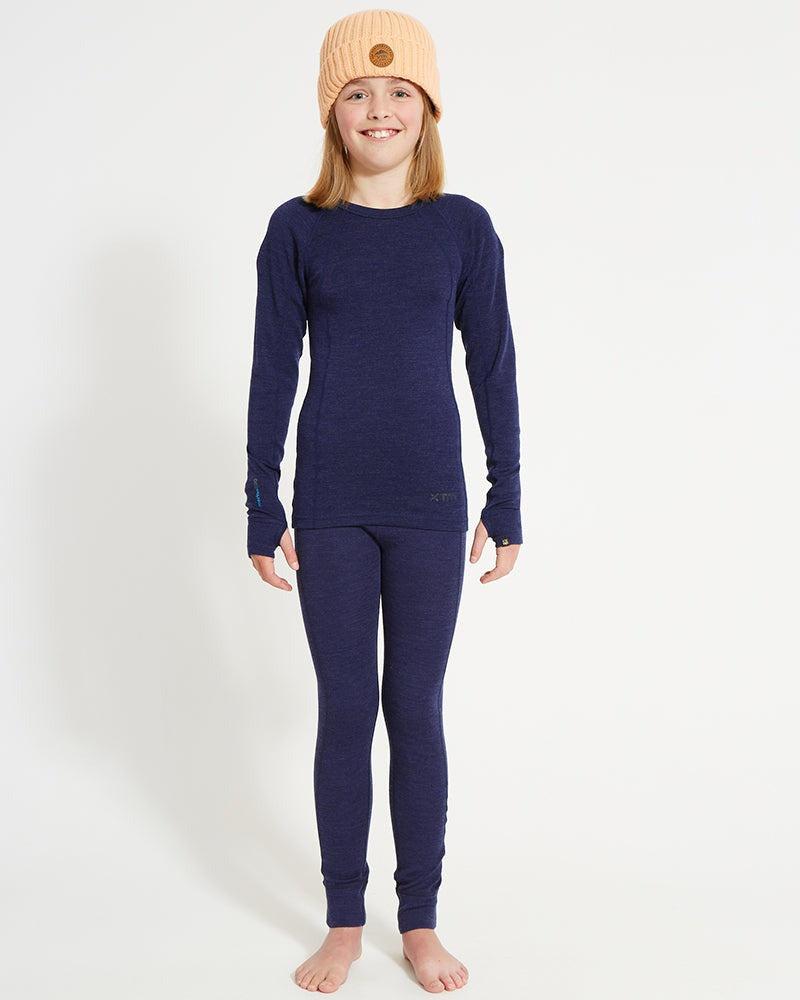 XTM KIDS MERINO WOOL THERMAL TOP NAVY