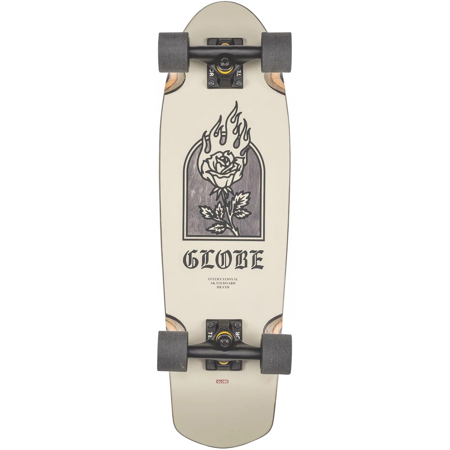 Trooper Off White Rose 27" Cruiser Complete Skateboard