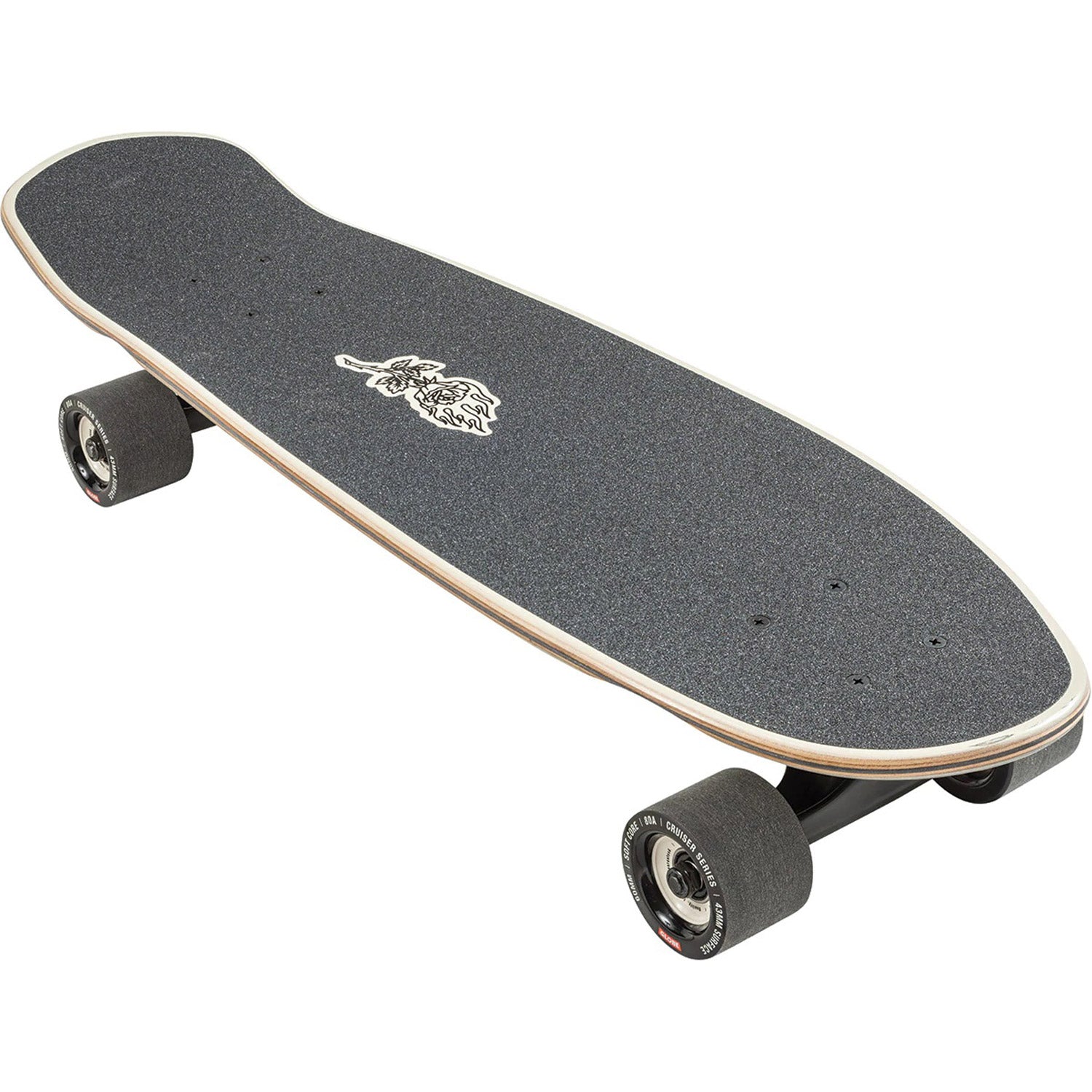 Trooper Off White Rose 27" Cruiser Complete Skateboard