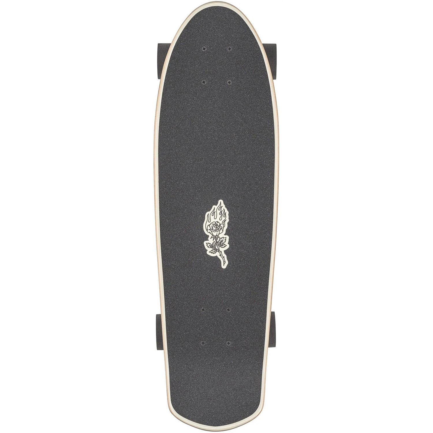 Trooper Off White Rose 27" Cruiser Complete Skateboard