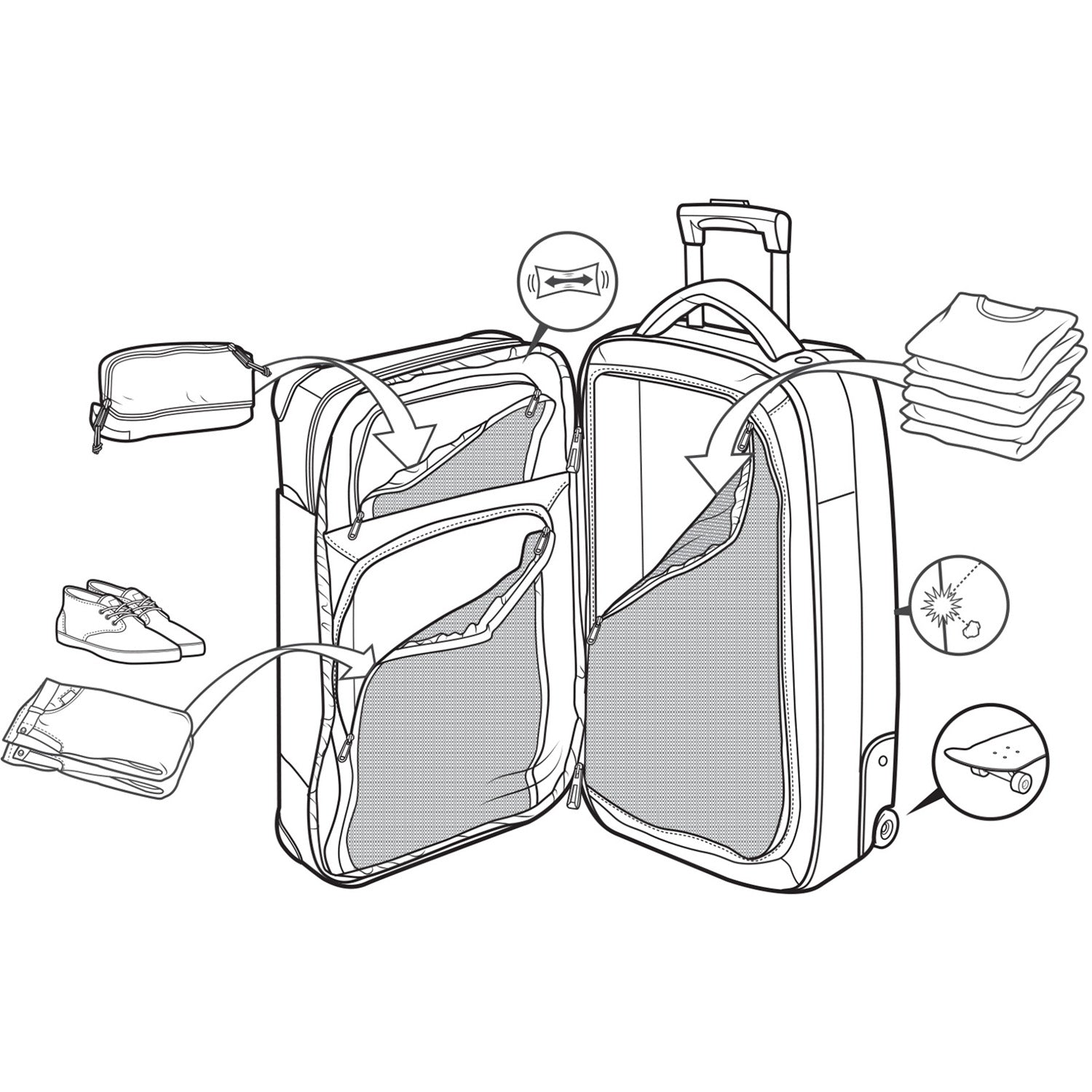 Burton Wheelie Flight Deck Travel Bag 2019 Keef Ballistic