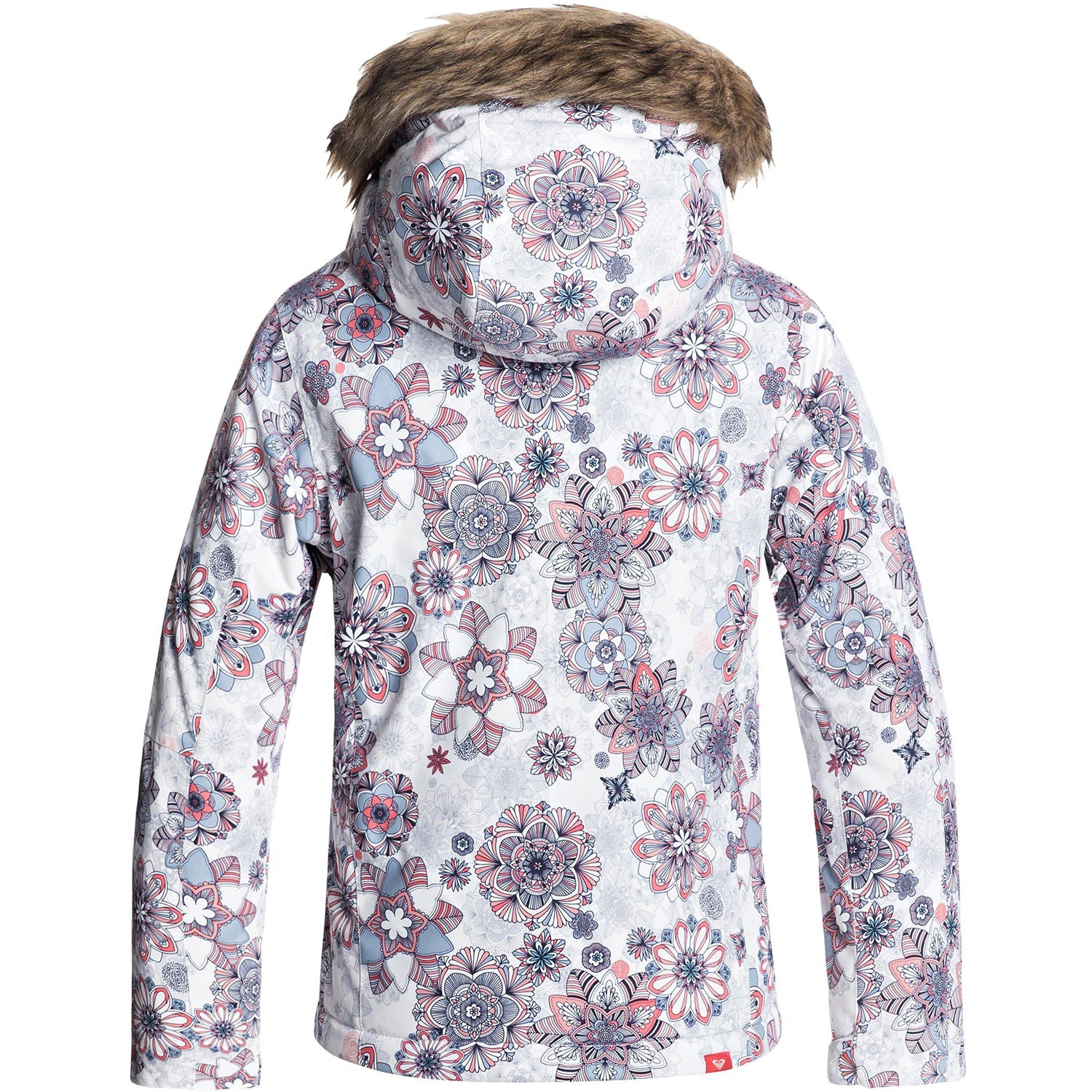 Roxy American Pie Girls Snow Jacket 2019 Bright White Snowflakes