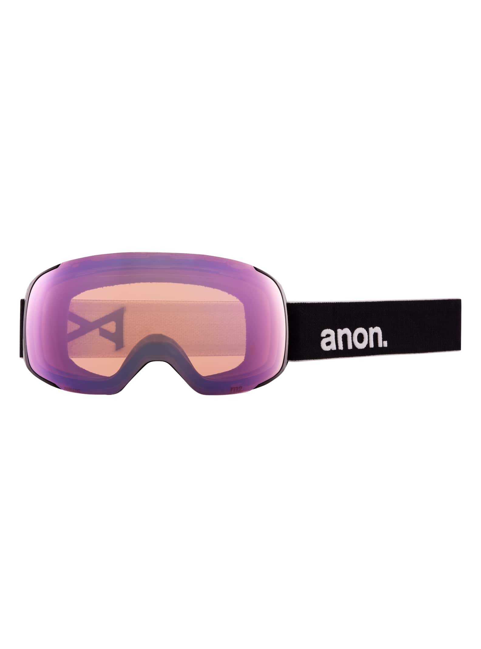 Anon Anon M2 Goggles + Bonus Lens - Low Bridge Fit Frame: black, lens: perceive variable green (22% / s2), spare lens: perceive cloudy pink (53% / s1)